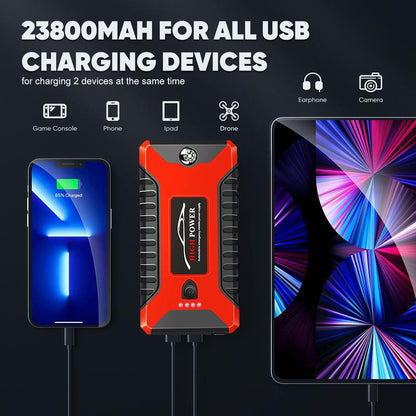 🎁Dernière journée de promotion - 49% de réduction🔥Démarreur de voiture 3000A, batterie de démarrage autonome