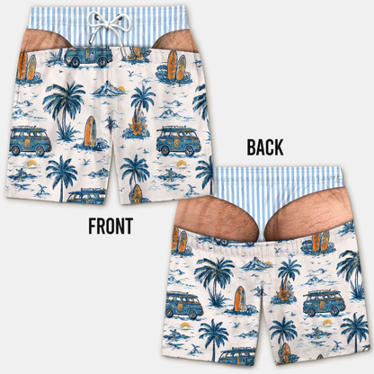 Custom Funny Patriotic Men Swim Trunks