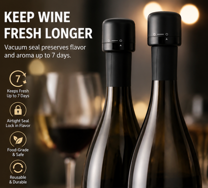Vacuum Wine Stopper – Keep Wine & Champagne Fresh Longer