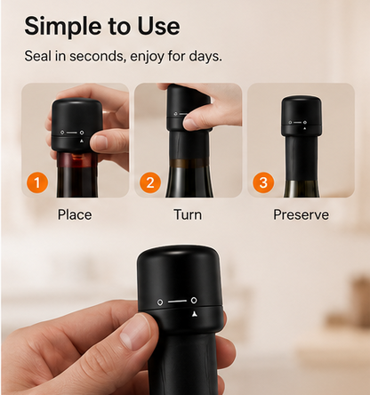 Vacuum Wine Stopper – Keep Wine & Champagne Fresh Longer