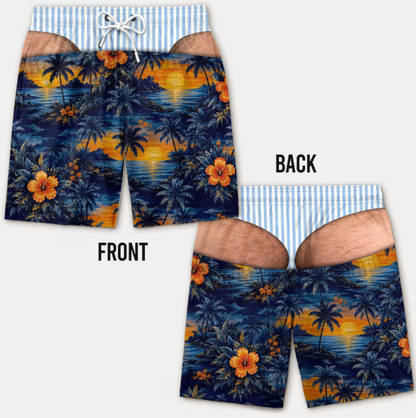 Custom Funny Patriotic Men Swim Trunks
