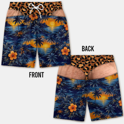 Custom Funny Patriotic Men Swim Trunks