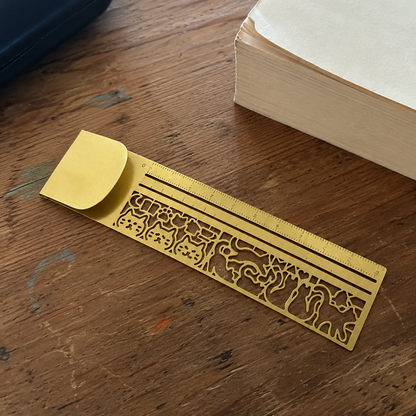 😻📏 Cat Lover’s 3-in-1 Metal Bookmark Ruler | Bookmark, Ruler & Coloring