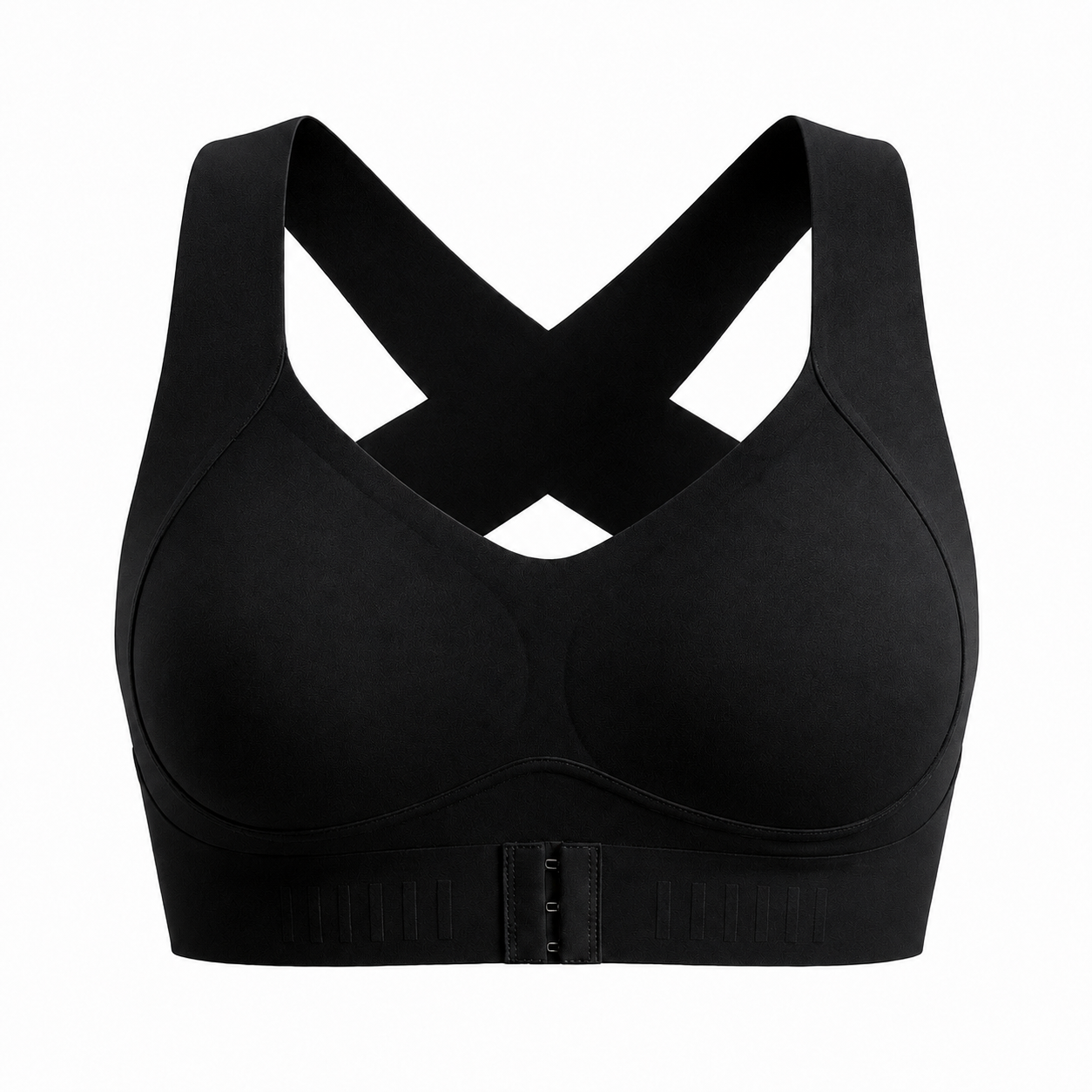 Cross Back Front Closure Wireless Posture Support Bra