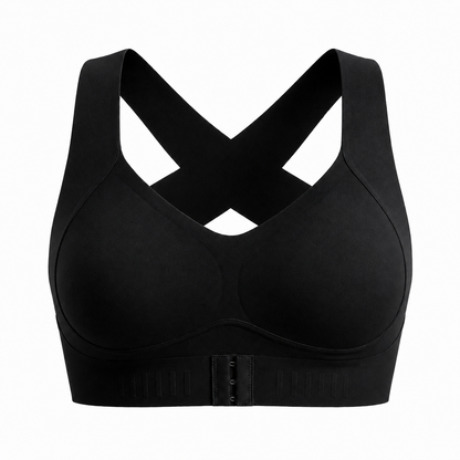 Cross Back Front Closure Wireless Posture Support Bra