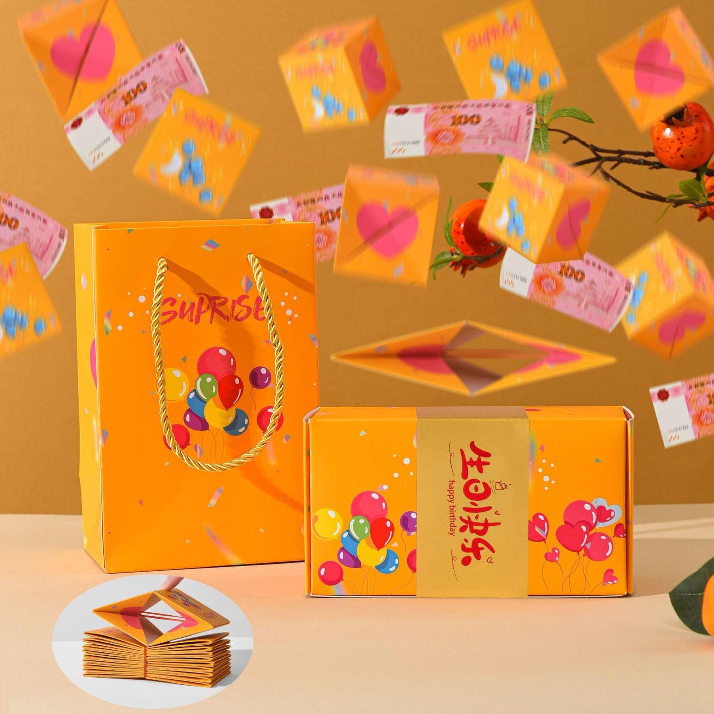 Rebond enveloppe rouge boîte-cadeau résistant à l’usure et Durable jouets cadeaux créatifs anniversaire Surprise boîte de saut matériau épais nouvel an