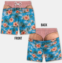 Red Stripe+Blue Floral