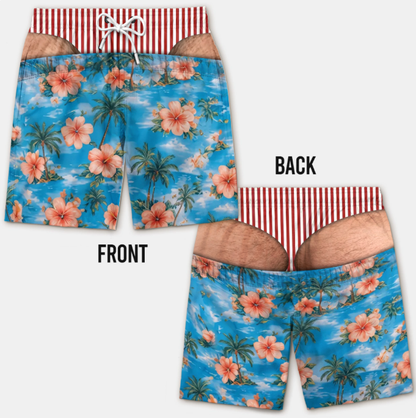 Custom Funny Patriotic Men Swim Trunks
