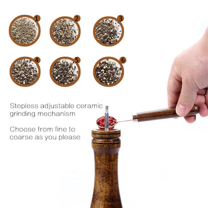 Salt and Pepper Mills Pepper Mill with Strong Adjustable Grinder