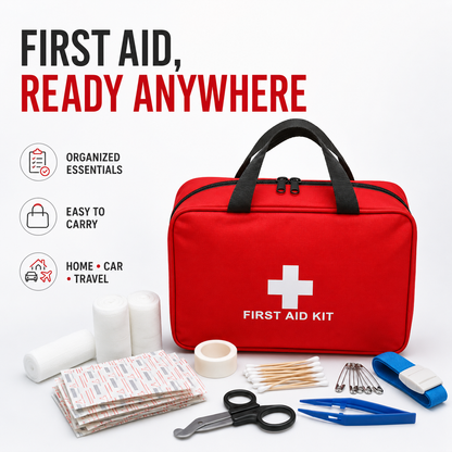 🆘160Piece Waterproof First Aid Kit for Emergencies