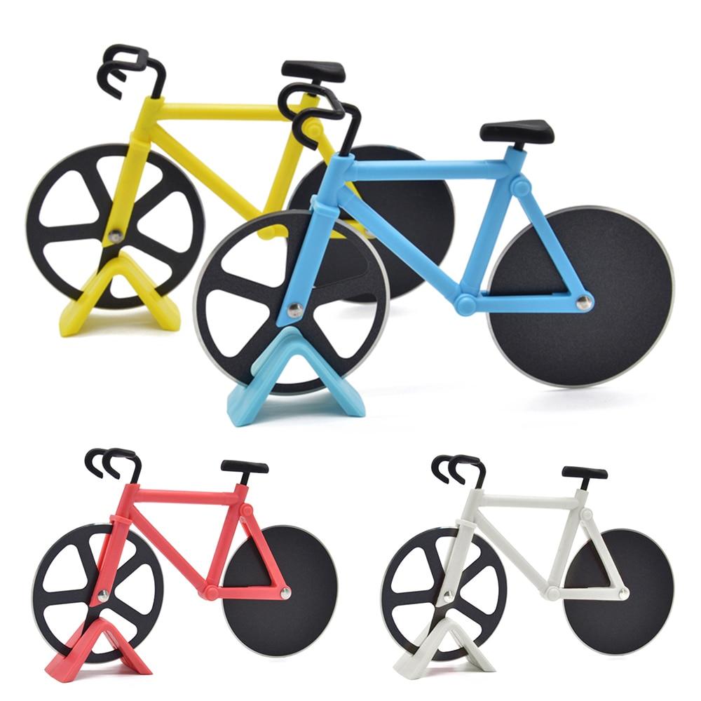 Pizza Cutter Pizza Knife Two-wheel Bicycle Shape Cutting Knife