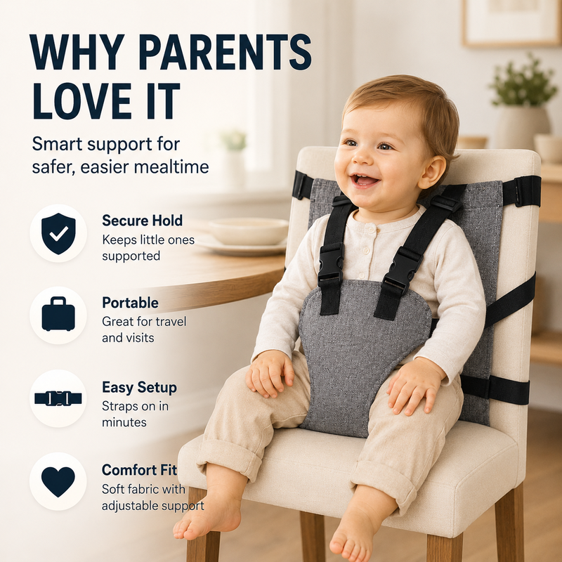 Baby Chair Harness Strap – 5-Point Safety & Travel-Ready Design