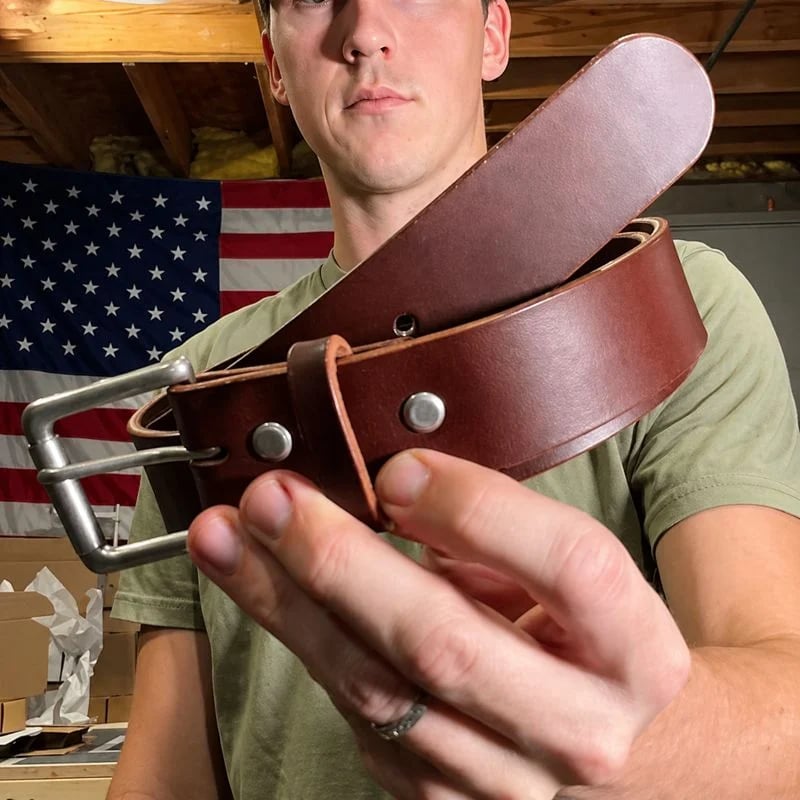 🔥100% Handmade Full-grain Buffalo Leather Belt (𝐉𝐚𝐤𝐞 𝐖𝐢𝐥𝐬𝐨𝐧 𝐇𝐚𝐧𝐝𝐦𝐚𝐝𝐞®) - BUY 2 FREE SHIPPING