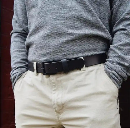 🔥100% Handmade Full-grain Buffalo Leather Belt (𝐉𝐚𝐤𝐞 𝐖𝐢𝐥𝐬𝐨𝐧 𝐇𝐚𝐧𝐝𝐦𝐚𝐝𝐞®) - BUY 2 FREE SHIPPING