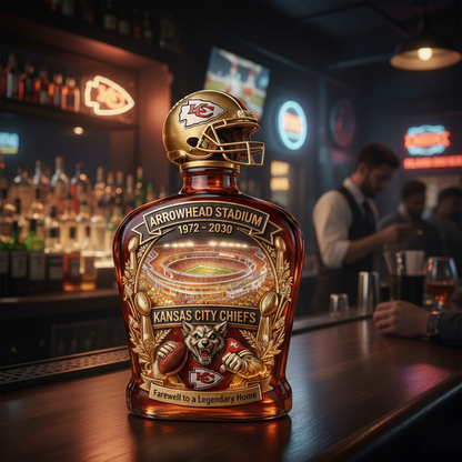 Chiefs ARROWHEAD STADIUM Farewell Commemorative Whisky Bottle